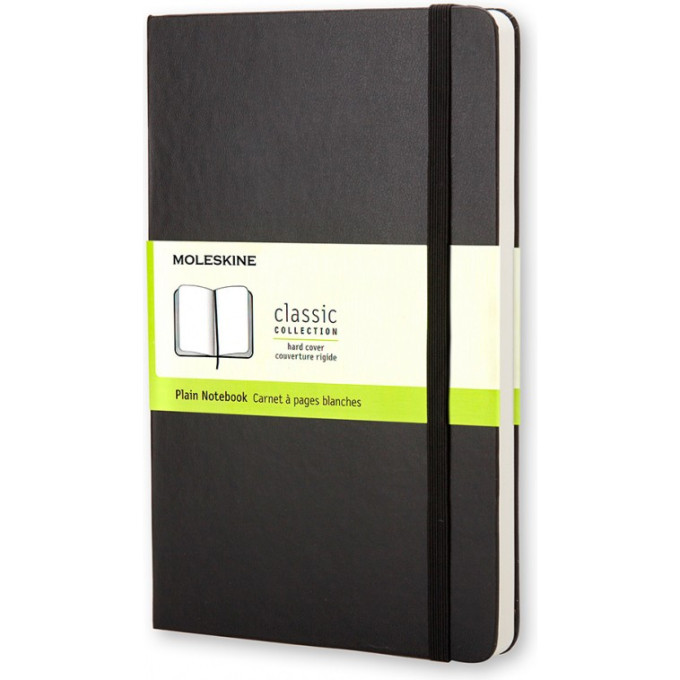 Блокнот MOLESKINE Classic Pocket, нелинованный, чёрный QP012
